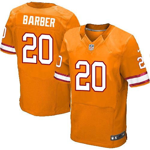 Men's Elite Ronde Barber Nike Jersey Orange Alternate - #20 NFL Tampa Bay Buccaneers